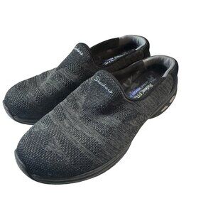 Skechers Relaxed Fit Black Slip-On Shoes Size 6.5 Air-Cooled Memory Foam